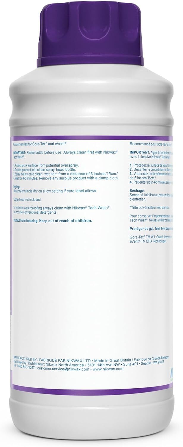 Nikwax TX.Direct Wash-In Waterproofing 1000ML - Breathable Waterproof Gear