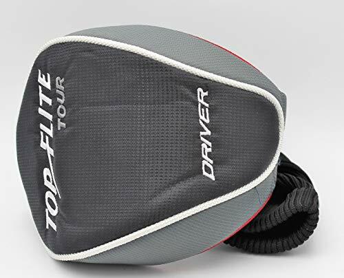 Golf Driver Headcover - Top Flite Tour Grey Black Red Gold