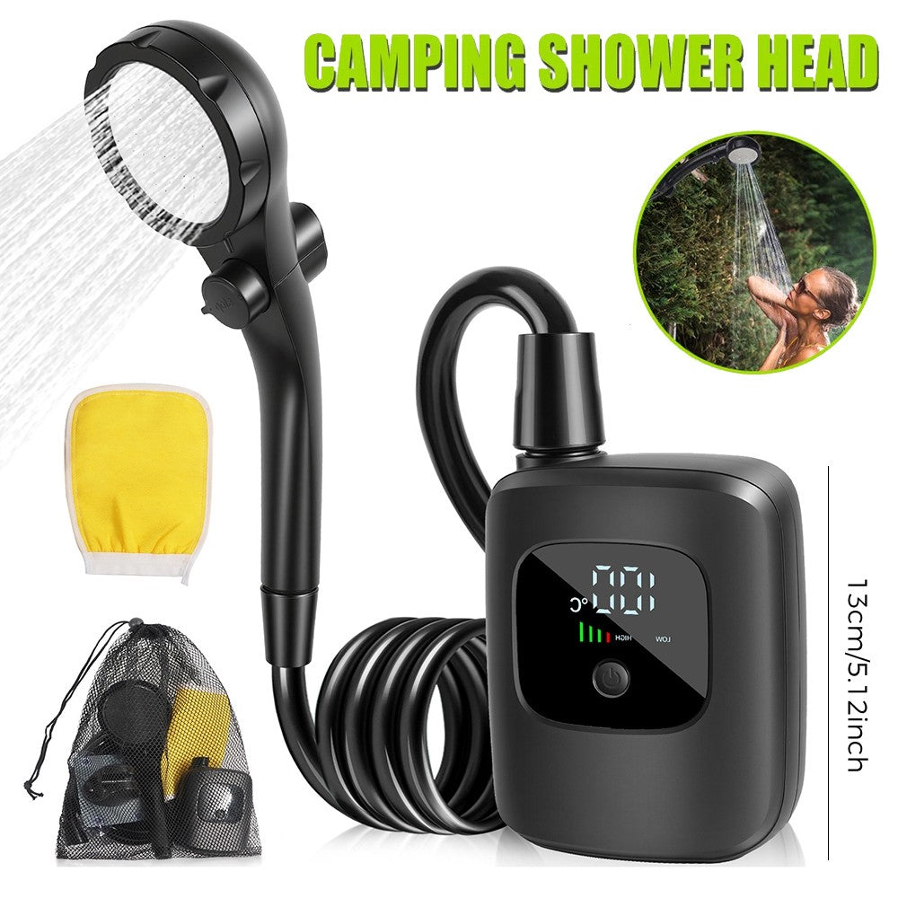 Rechargeable Portable Camping Shower Pump with Adjustable Water Flow