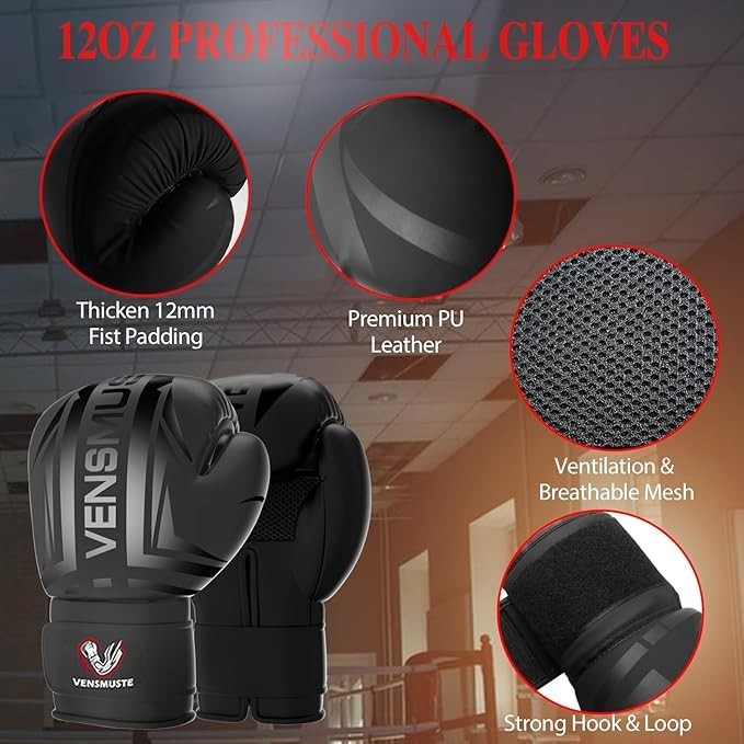 Heavy Boxing Punching Bag with Gloves for MMA Karate Kickboxing - Unfilled 4ft