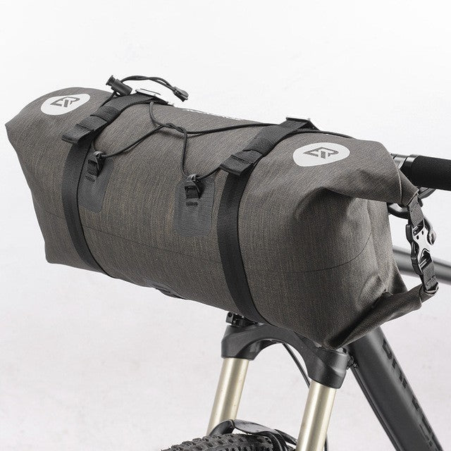 Waterproof Bike Handlebar Bag 14L - Cycling Front Roll Bag for Bikepacking