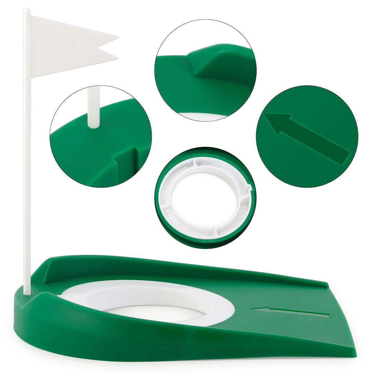 Practice Golf Putting Cup Set - Adjustable Hole & Flag for Indoor & Outdoor Training