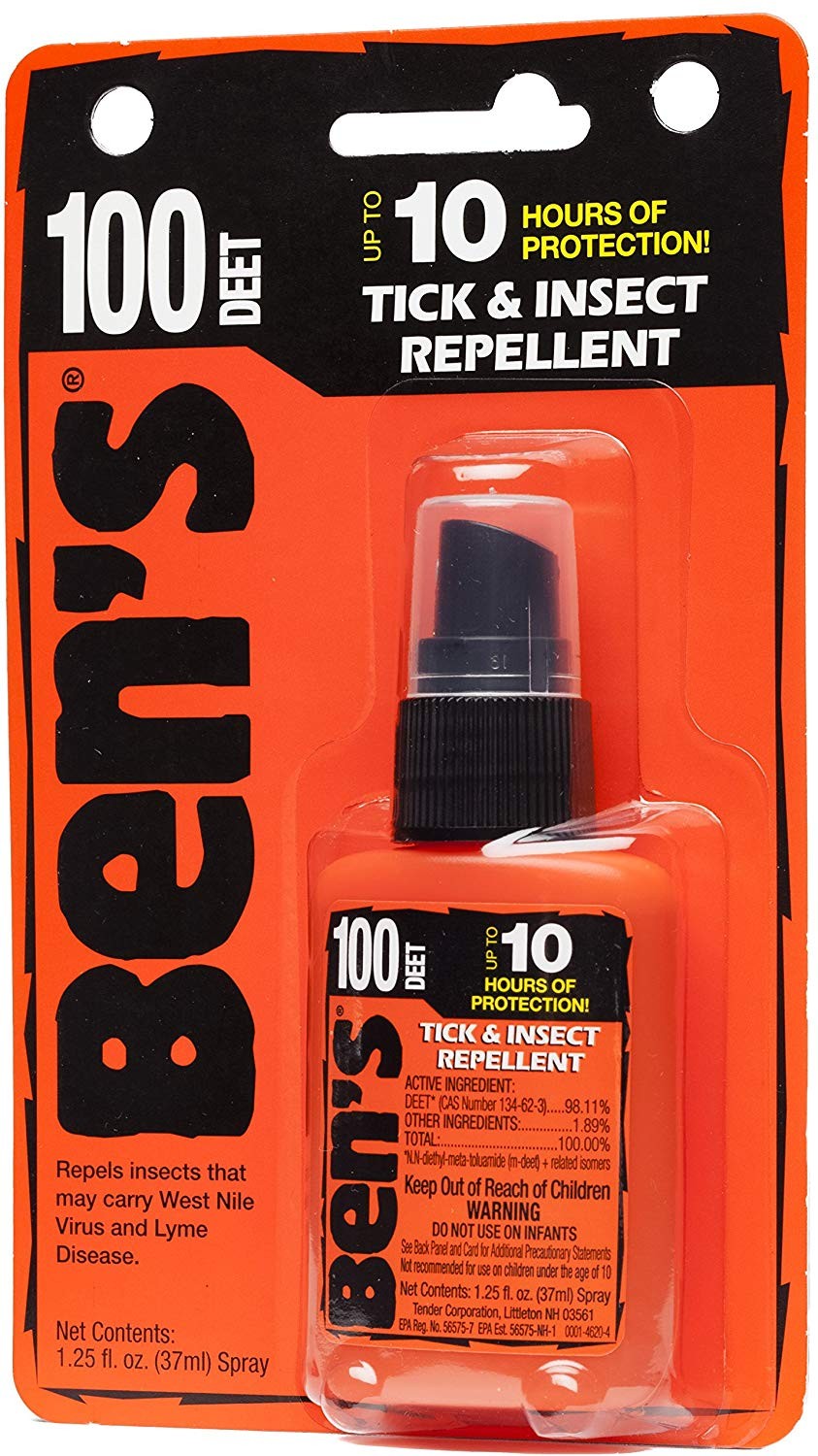 Ben's 100 Deet Tick & Insect Repellent Spray - 3 Pack, 1.25 Oz Each