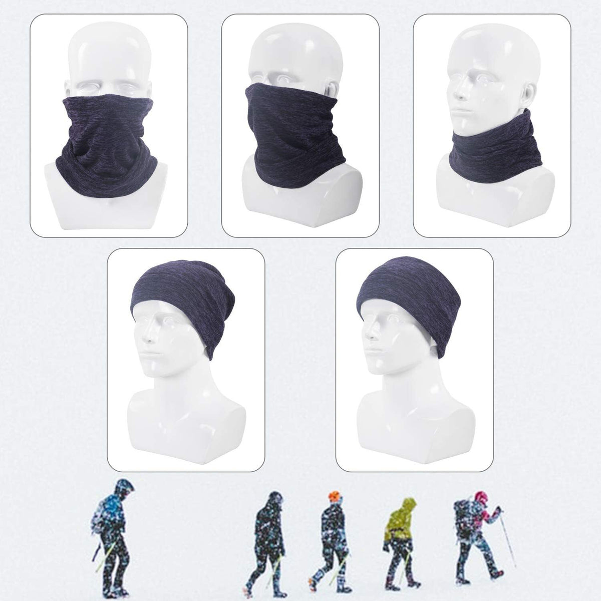 Winter Fleece Neck Gaiter Face Mask - Windproof, Insulated & Versatile