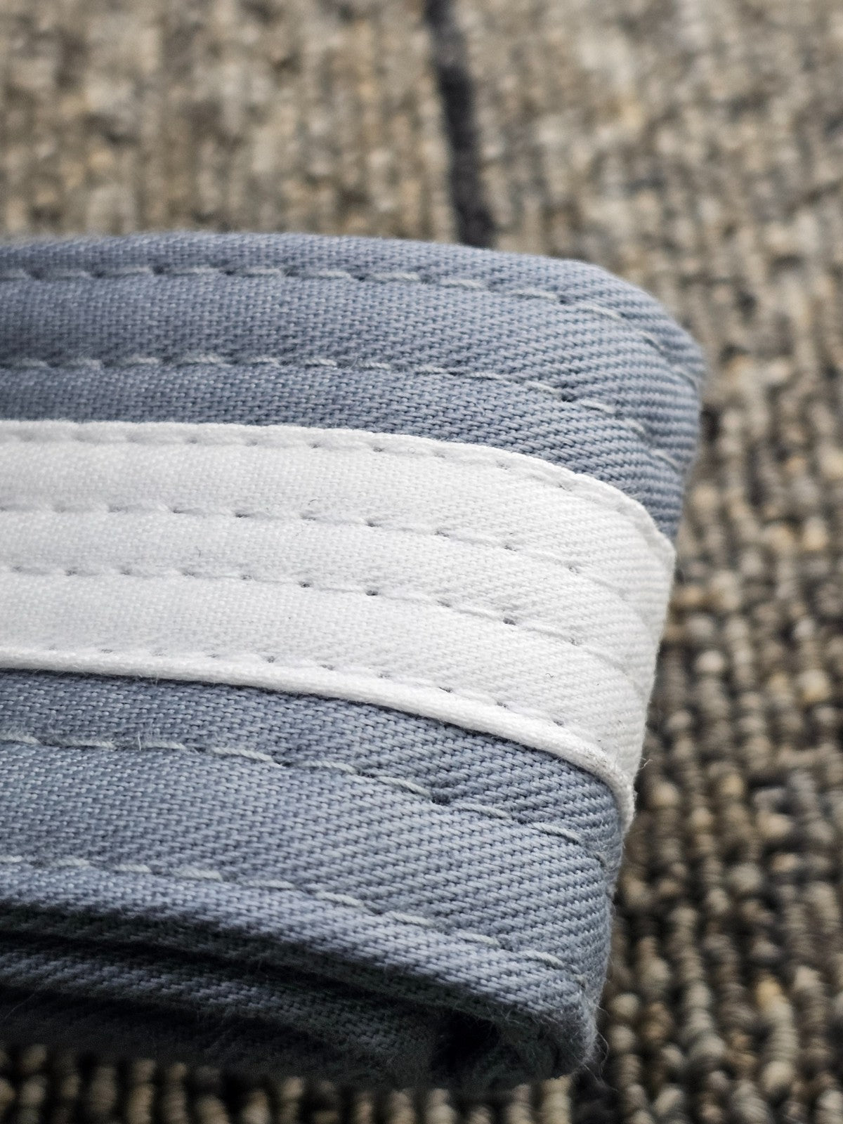Junior Jiu-Jitsu Belt Cotton Grey White Color Combo - Martial Arts Gear