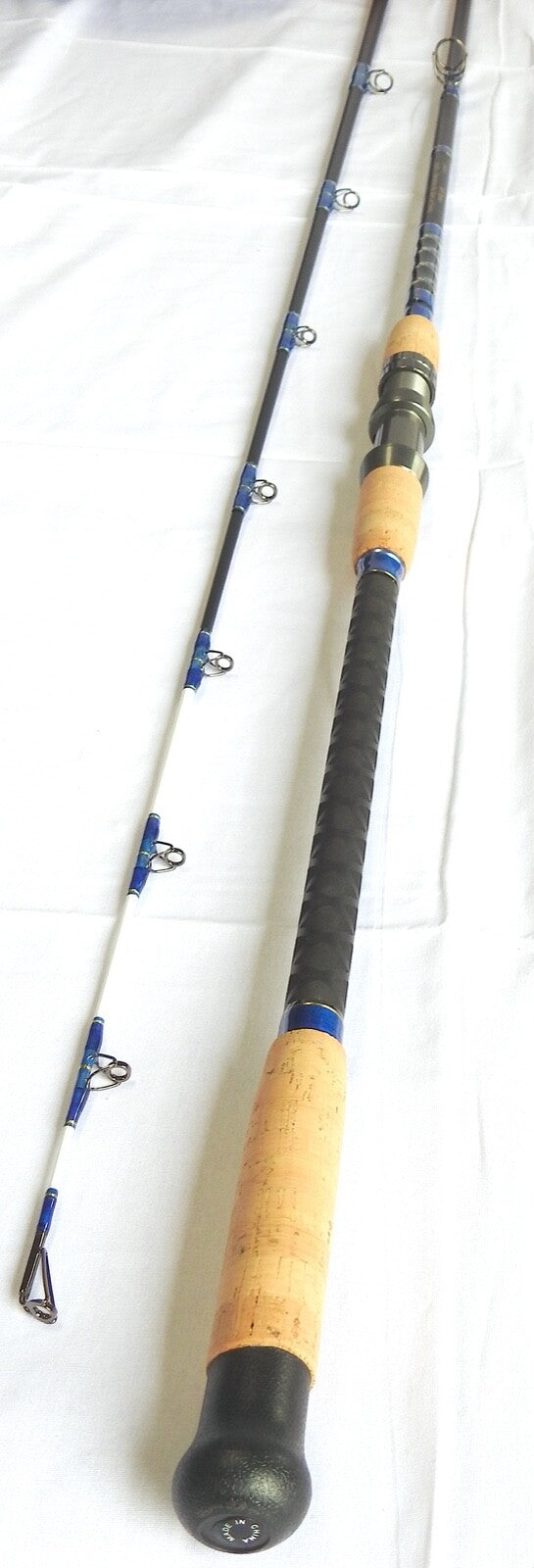 8ft Long Casting Catfish Fishing Rod with Glow Tip and Cork Handle