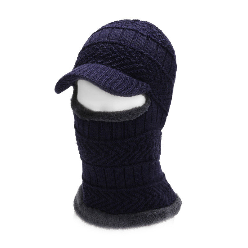 Winter Knitted Face Mask & Hat Set for Cycling Ski Warmth Men Women