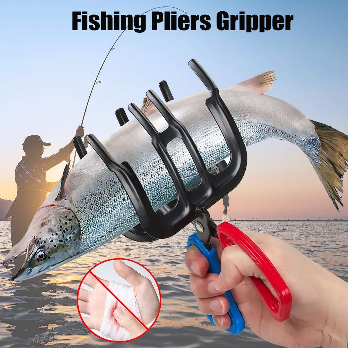 Fishing Fish Grippers with Aluminum Control Clamps - Heavy Duty Tackle Tool