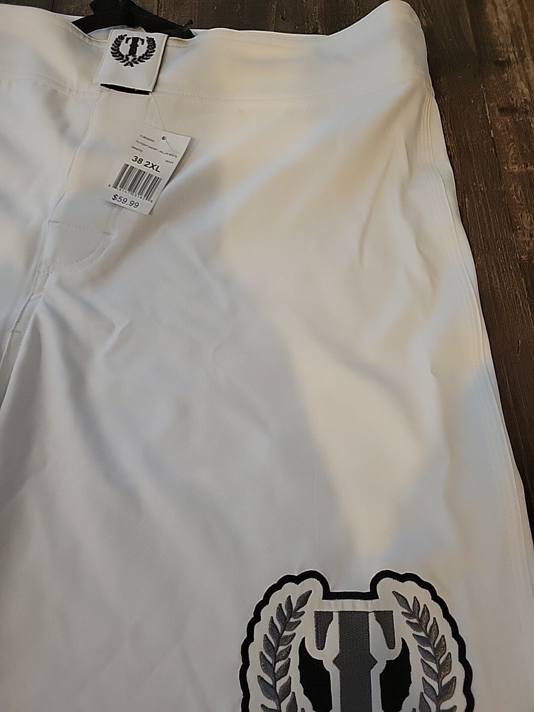 MMA Fight Shorts White 2XL Training Shorts with Drawstring