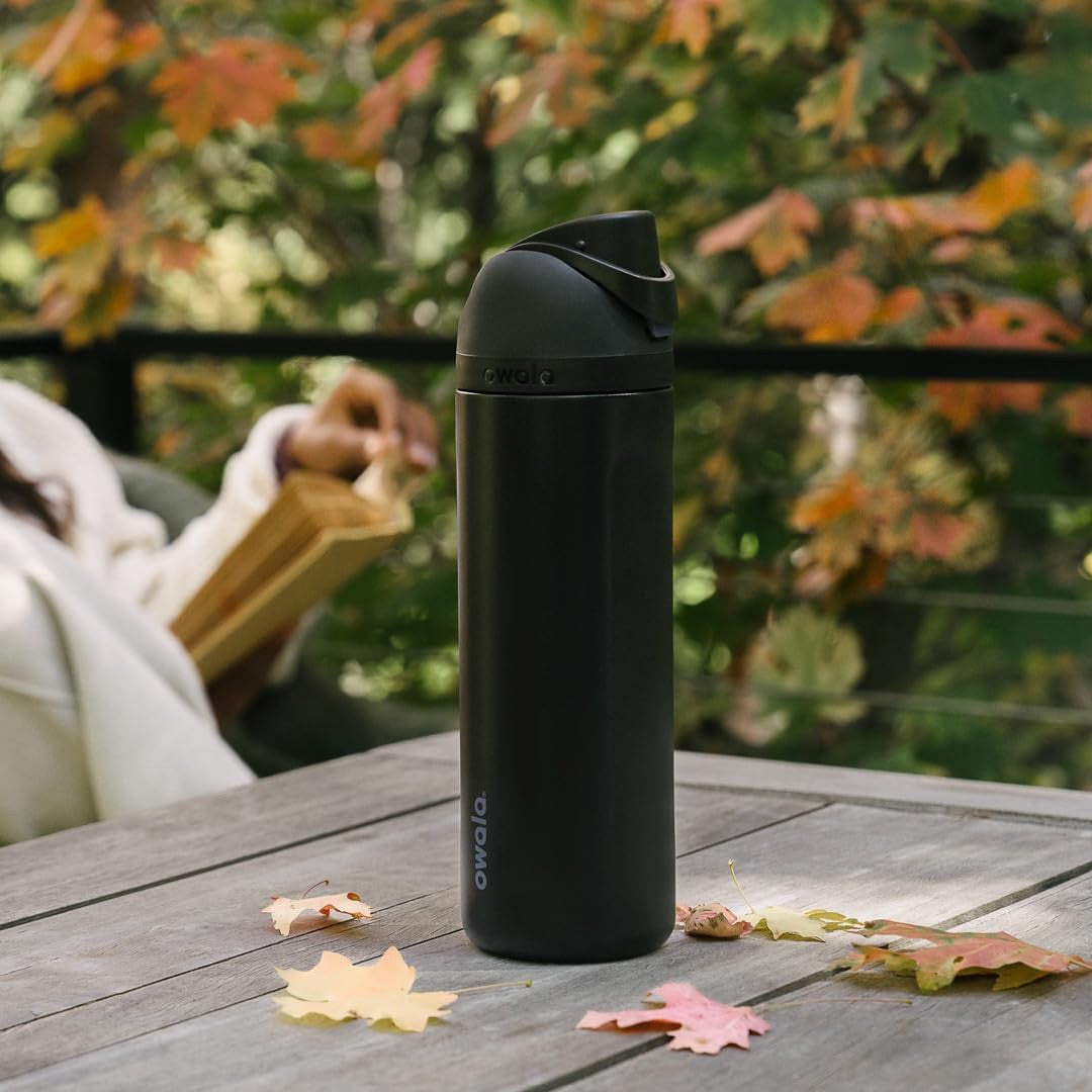 Insulated Stainless Steel Water Bottle 32 Oz with Locking Push-Button Lid