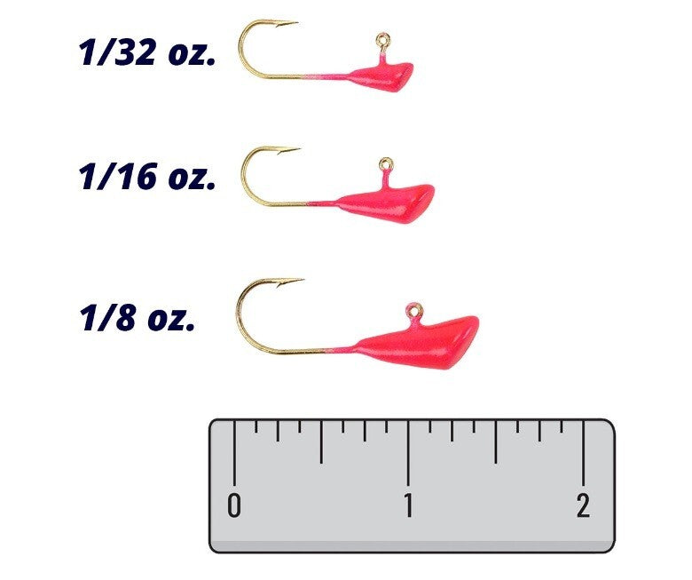 50 Fresh Painted Shad Dart Jigheads 1/16 oz Fishing Hooks Lures Bait Set