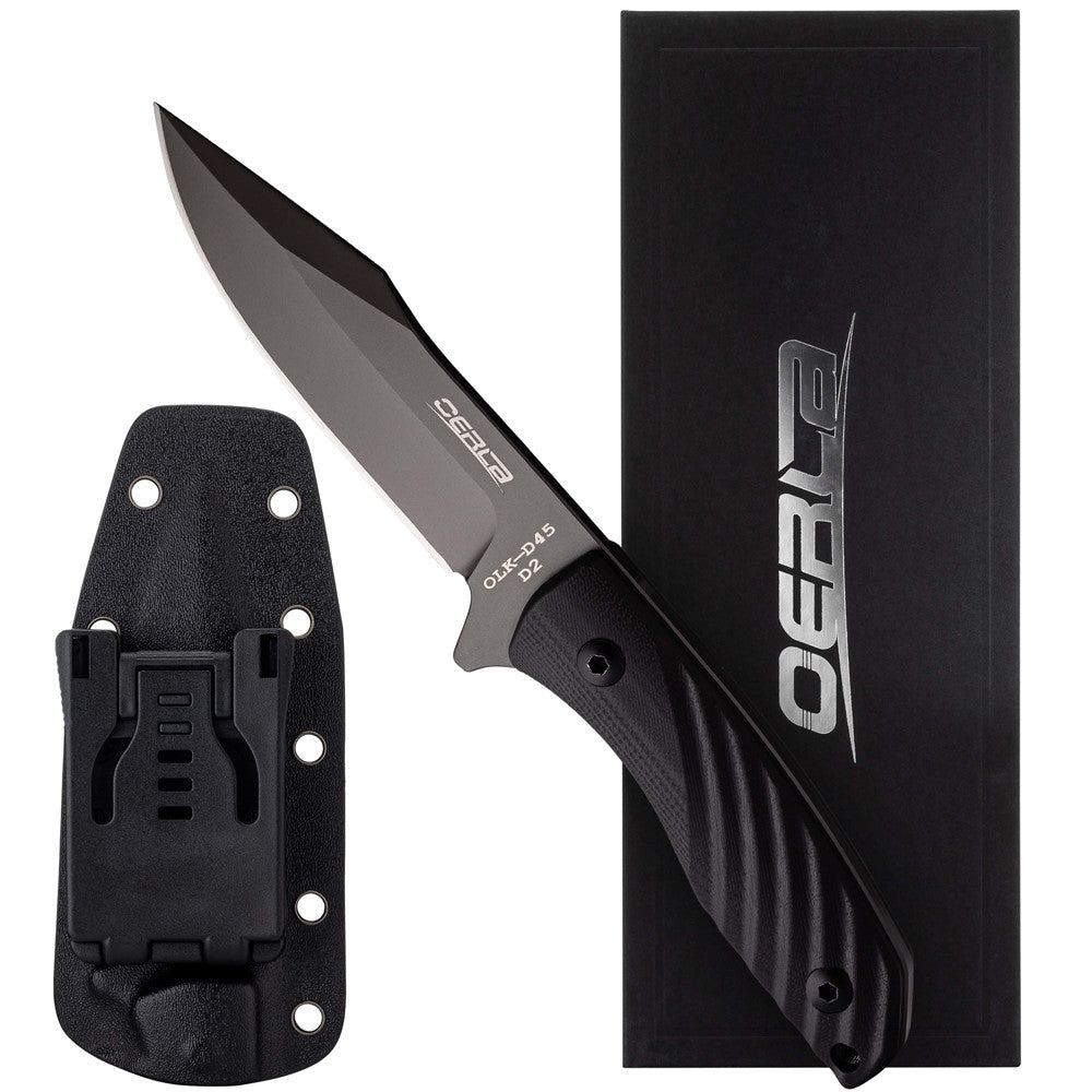 Outdoor Fixed Blade Camping Knife with G10 Handle and D2 Steel Blade