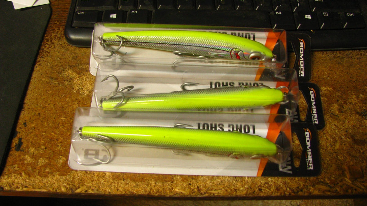 Longshot 6-Inch Fishing Lures - Chartreuse Herring, 3-Pack