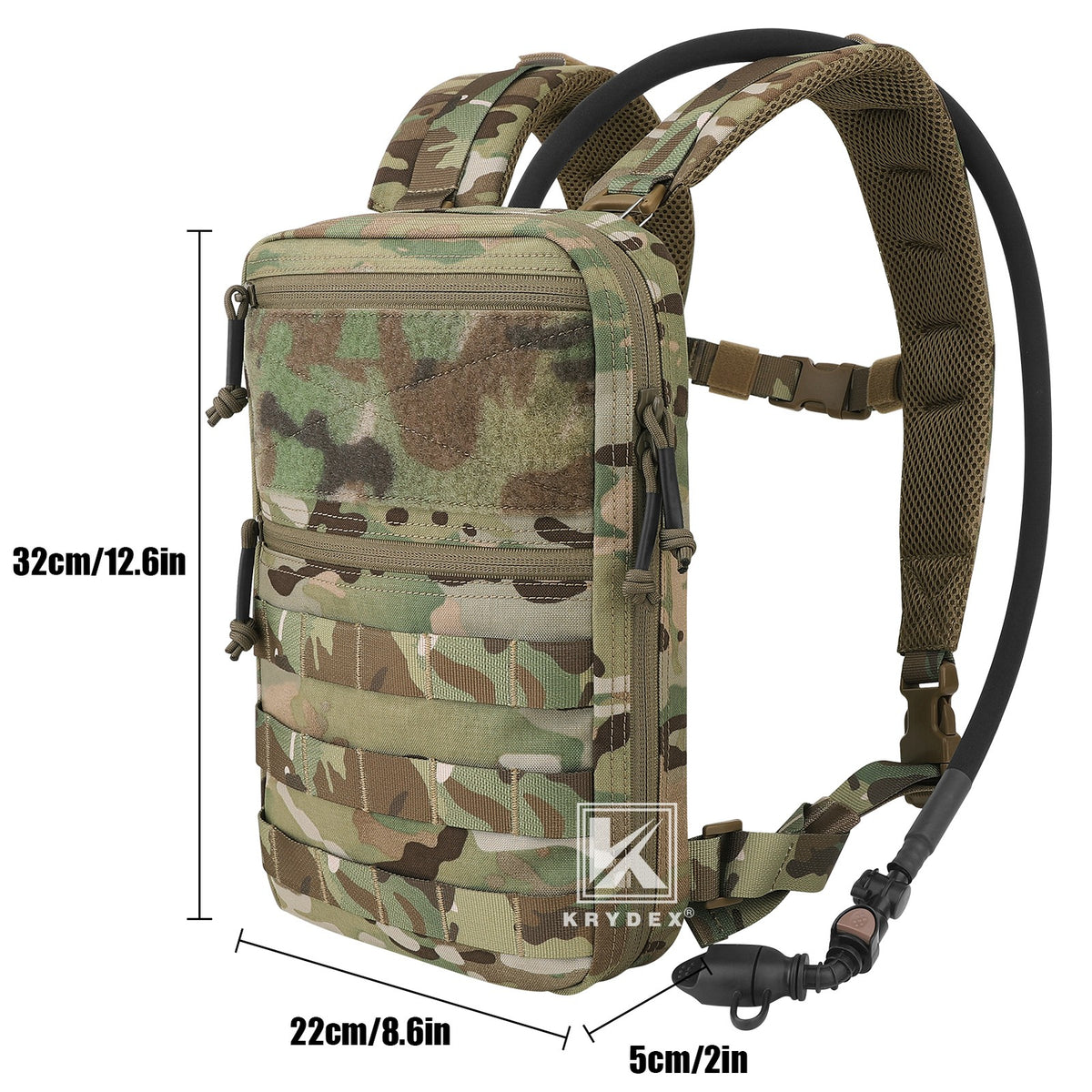 Tactical Hydration Pack with 1.5L Water Bladder - MOLLE Backpack for Outdoor & Military Use