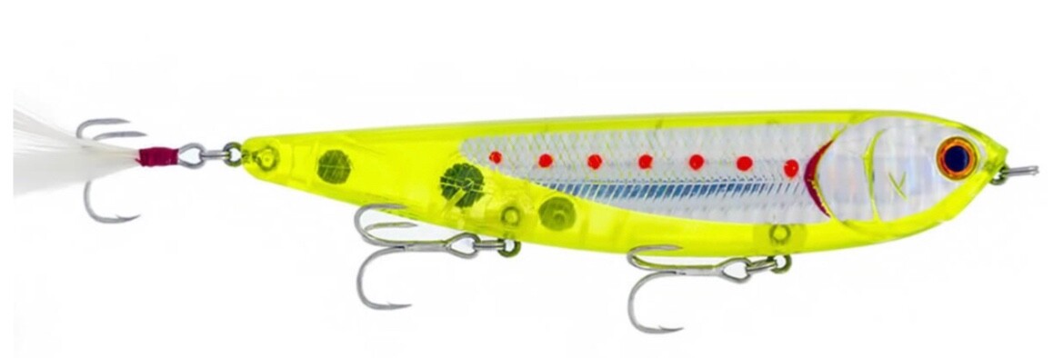 Saltwater Fishing Lure 128 Topwater Bait for Inshore Species - Ghost Yellow Sardine