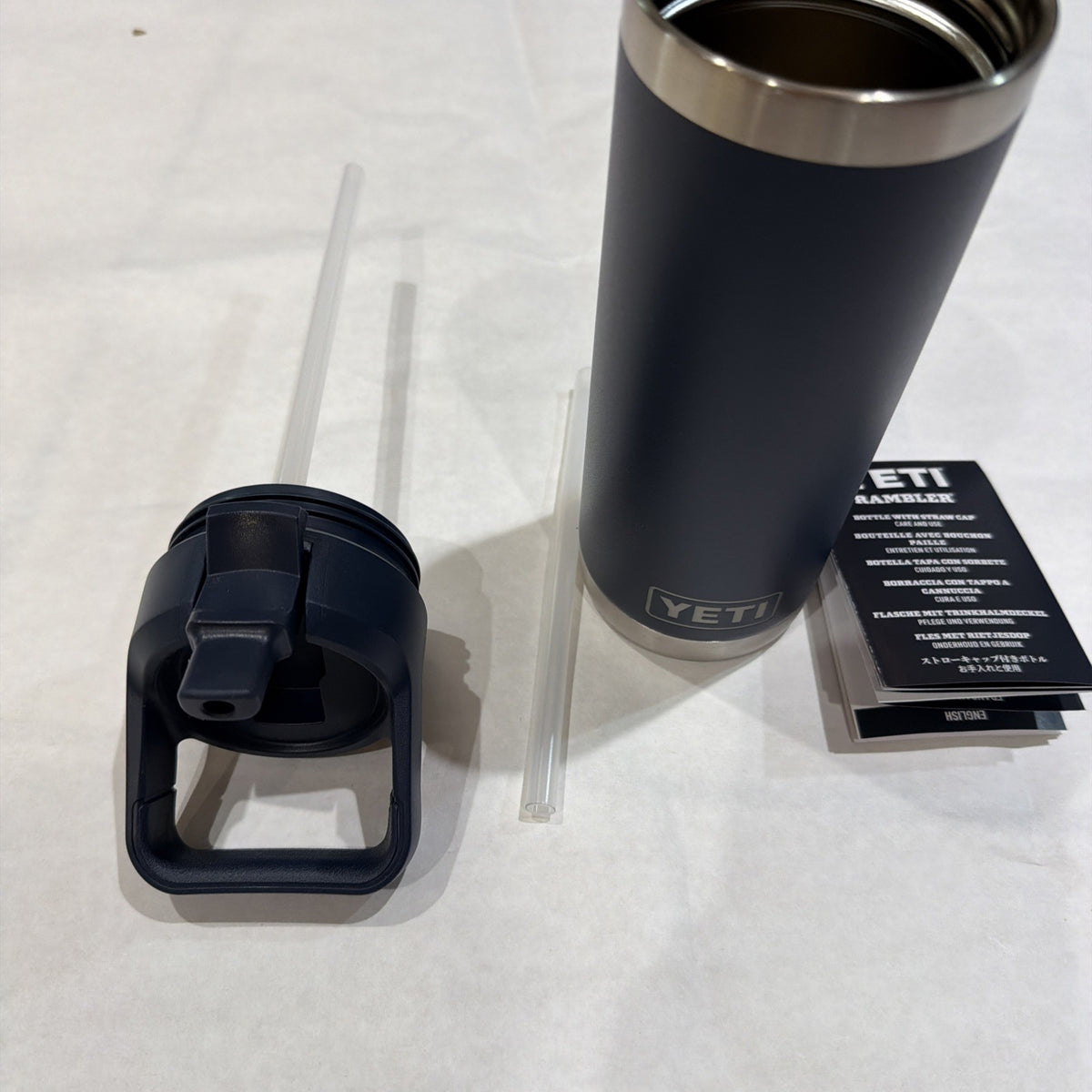 YETI Rambler 18 oz Water Bottle with Flip Chug Cap - Navy Blue