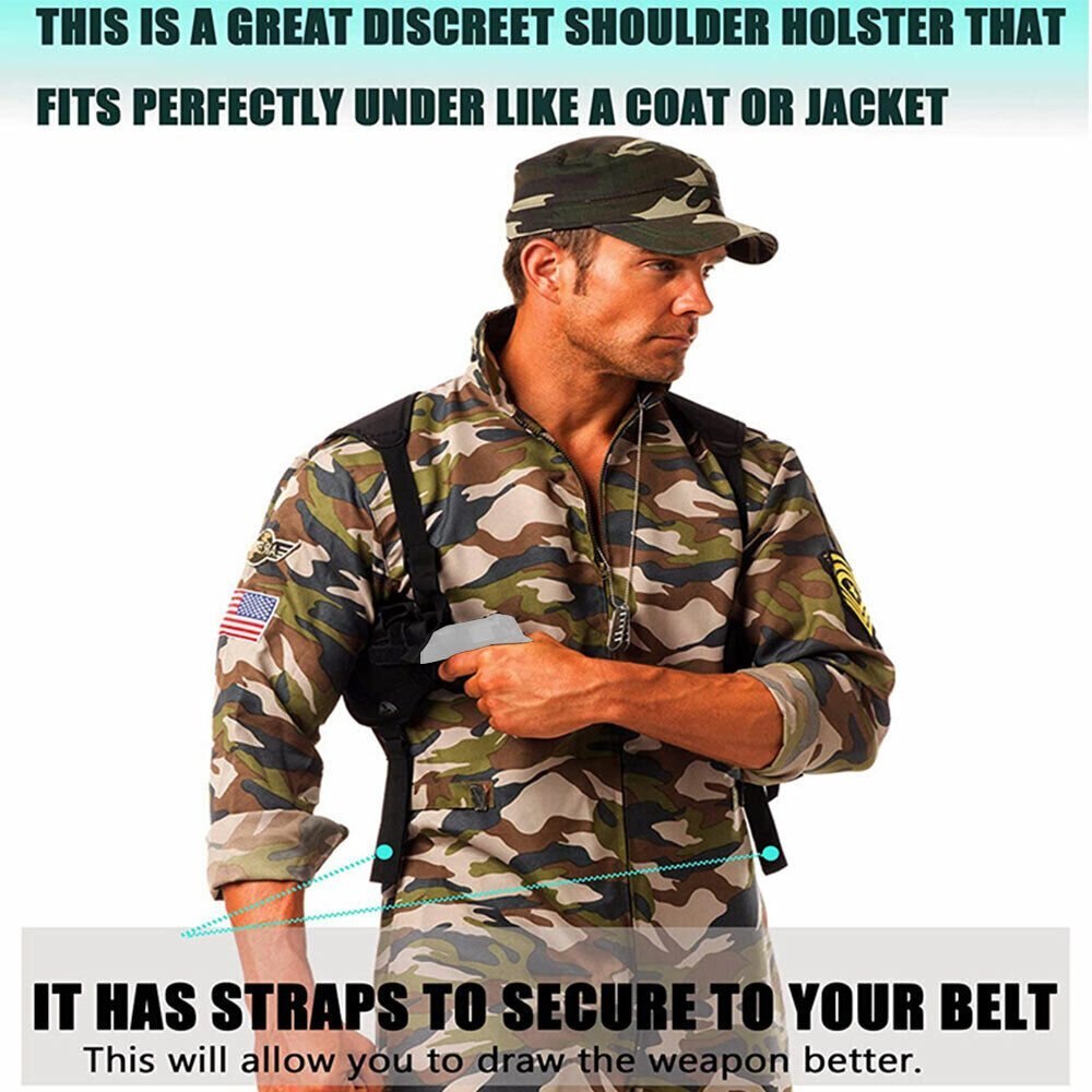 Tactical Shoulder Gun Holster for Pistol - Adjustable Nylon Concealed Carry