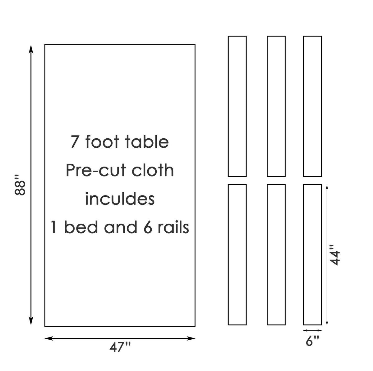 Pro Grade Worsted Pool Table Cloth – Pre-Cut Bed & Rails Set