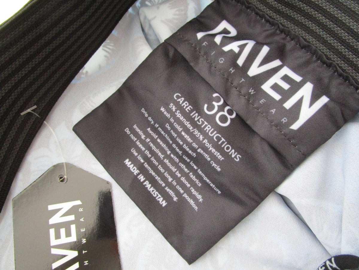 Men's Raven Fightwear BJJ MMA Fight Shorts Black Blue 38