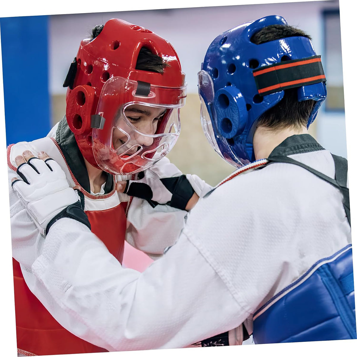 Kids Taekwondo Sparring Face Mask - Clear Protective Gear for Martial Arts