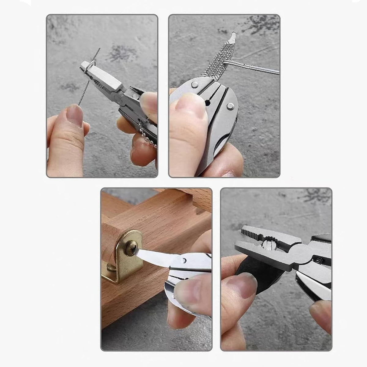 Mini Folding Multi Tool Pliers for Camping Fishing Travel Keychain