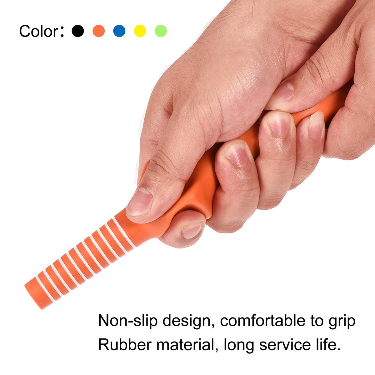 Golf Swing Training Grip - Right Hand Practice Rubber Grip Yellow