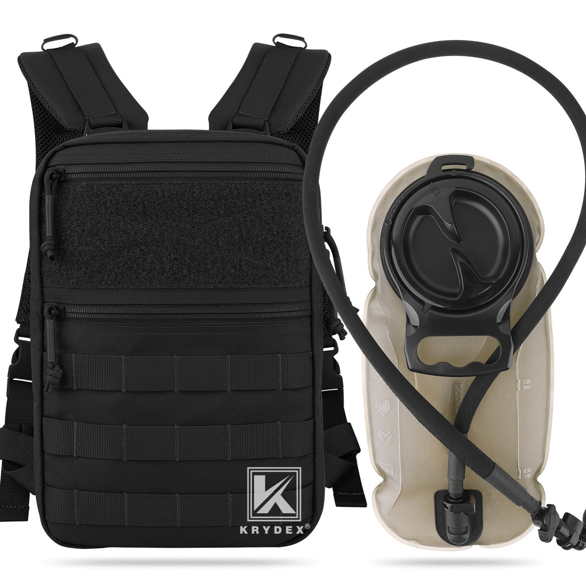 Tactical Hydration Pack with 1.5L Water Bladder - MOLLE Backpack for Outdoor & Military Use