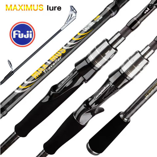 Maximus Telescopic Fishing Rod 1.65M-3.0M Carbon Spinning & Baitcasting Rods