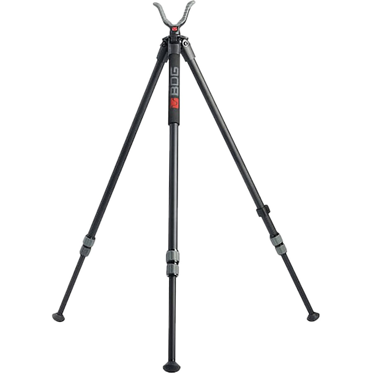 Lightweight Hunting Tripod Support Stick with Adjustable Height - Black