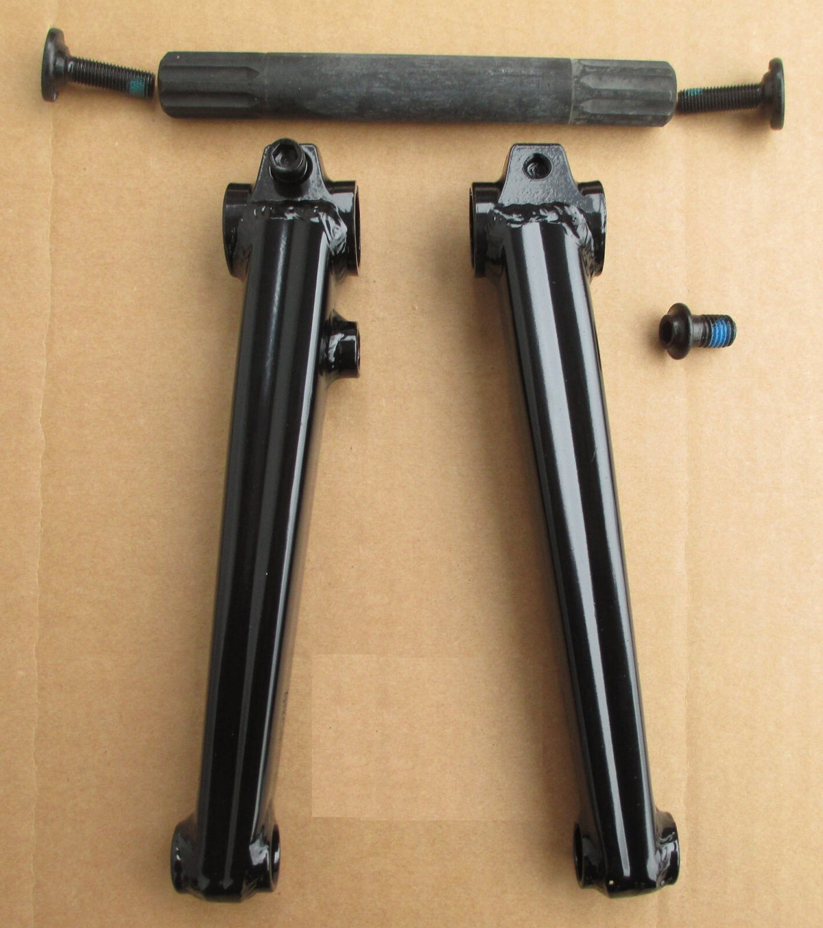 BMX Crankarm Set with 175/180mm Arm Length and 8 Spline BB Axle – Chromoly BMX Parts