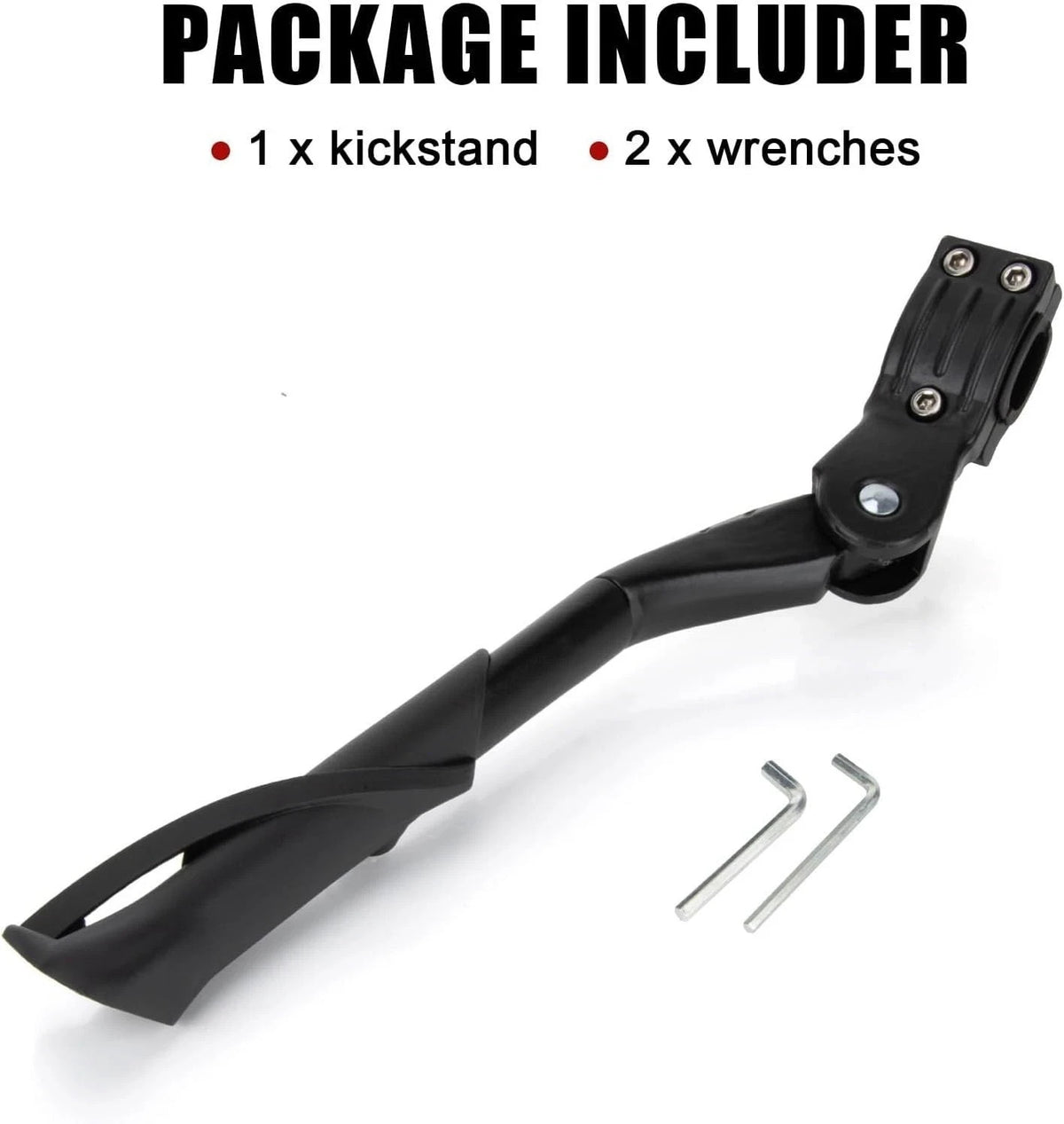 Universal Heavy Duty Ebike Kickstand 24-29 Inch Aluminum Support Adjustable