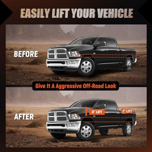 3-Inch Front + 2-Inch Rear Leveling Lift Kit for Ram 1500 2009-2025