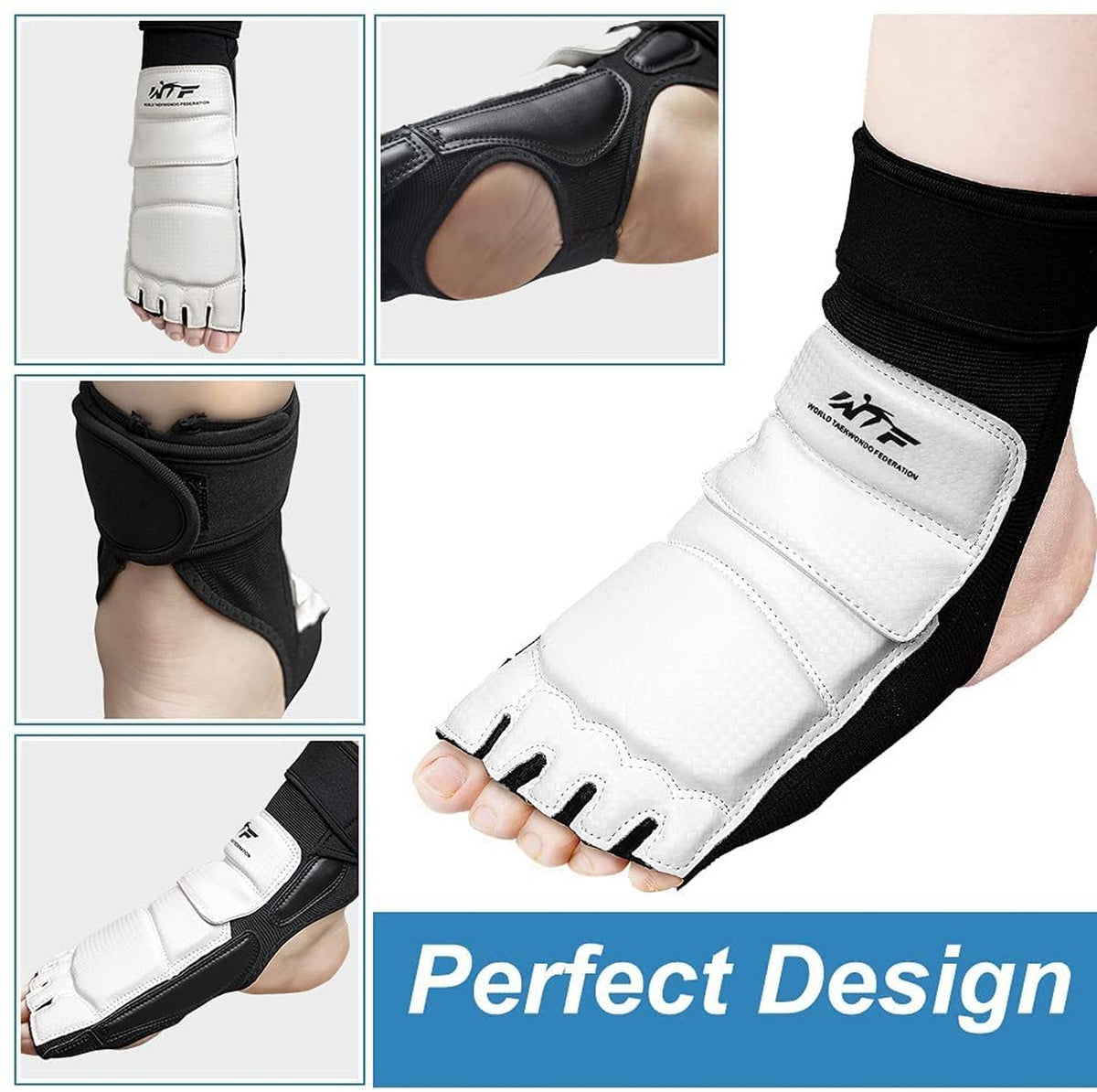 Martial Arts Foot Protector for Taekwondo Boxing Kickboxing MMA Sparring Gear White