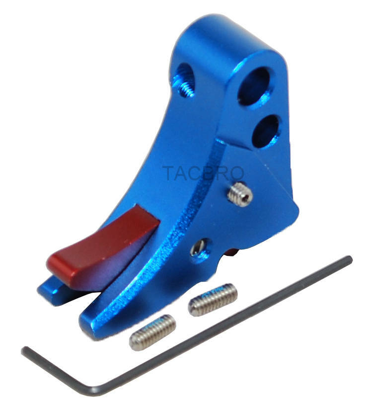 Anodized Aluminum Trigger Shoe with Safety for Gen 1-3 - Multiple Colors