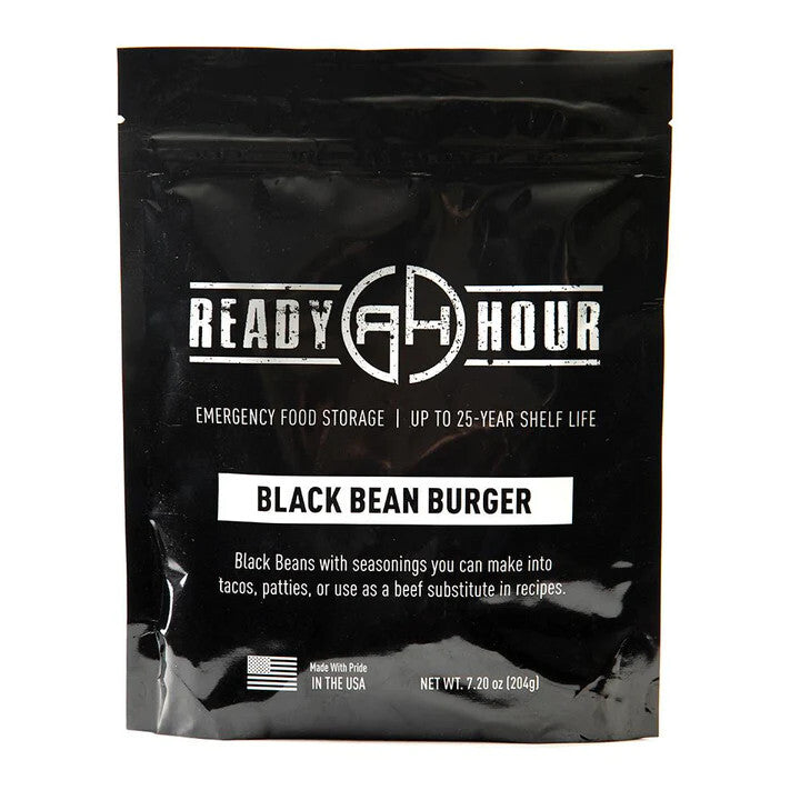 Emergency Food Supply Black Bean Burger Kit - 25-Year Shelf Life, 6 Servings