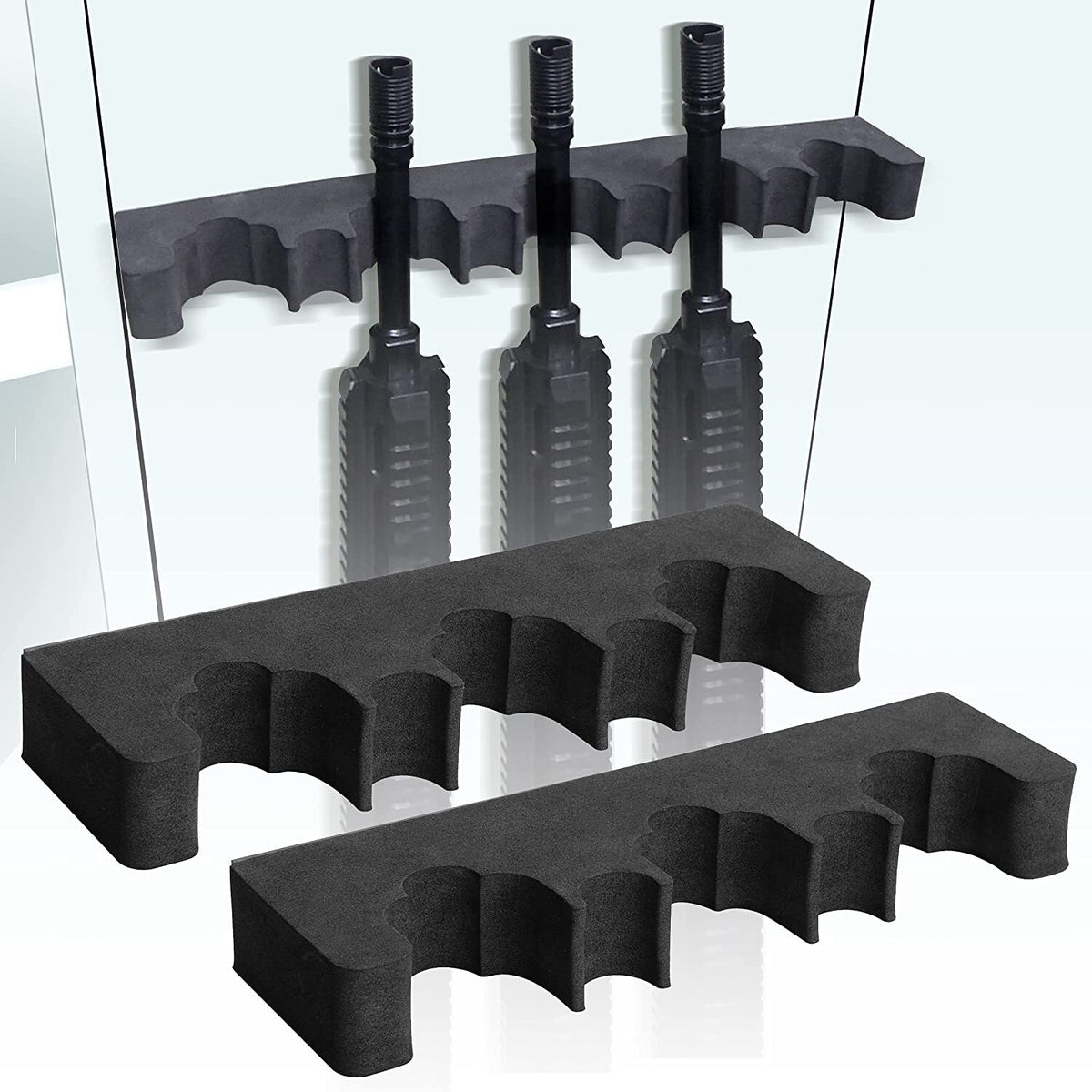 Magnetic Foam Gun Rack for Shotgun and Rifle Storage — 2/3+2/5+4 Pack