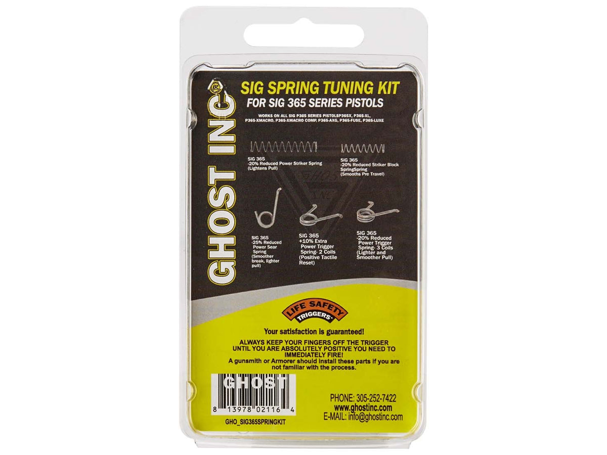 Spring Tuning Kit for Sig Sauer P365 Pistols - Trigger Upgrade with Multiple Springs