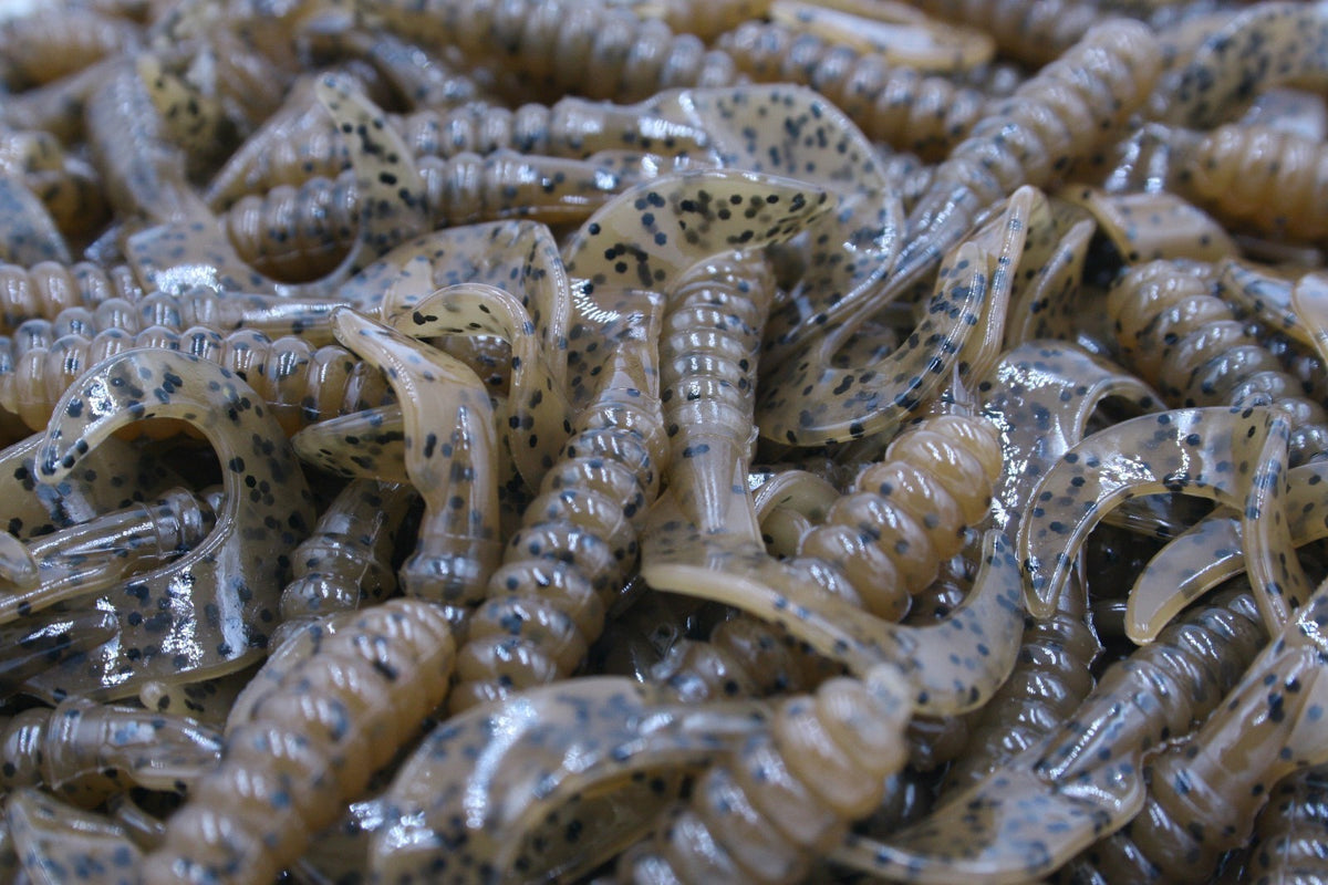 Soft Plastic Fishing Lures - 3 Inch Pumpkinseed Twister Tail Grubs for Walleye Bass