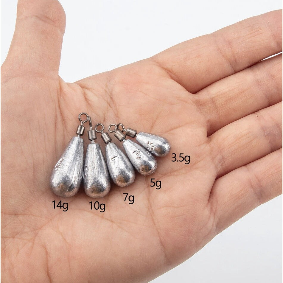 28pcs Fishing Sinkers Kit Lead Drop Shot Weights for Bass Casting and Vertical Fishing