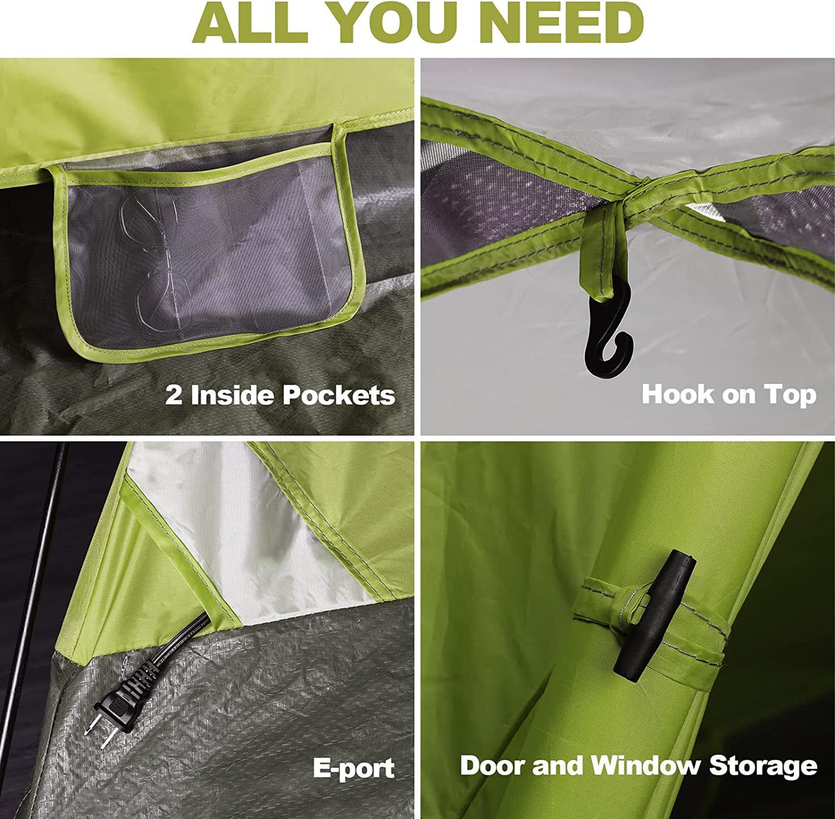 Family Dome Camping Tent with Removable Rainfly, 2-4 Person, Waterproof & Easy Setup