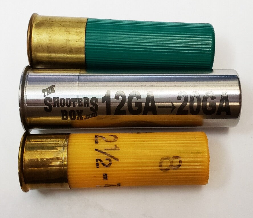 12GA to 20GA Shotgun Adapter Stainless Steel Chamber Reducer - Made in USA