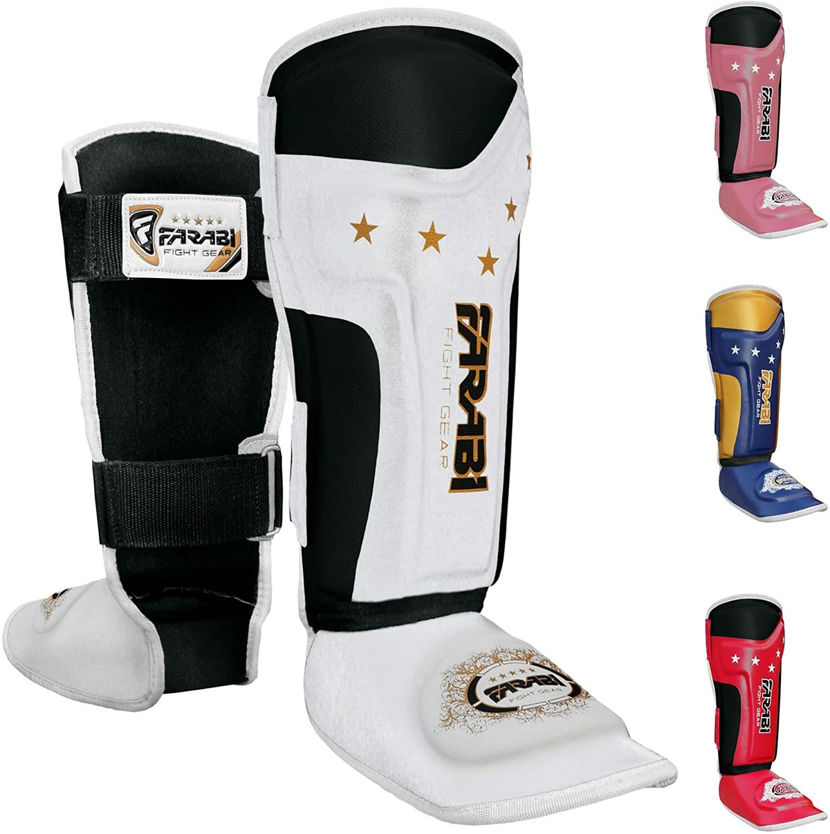 Junior Boxing Shin Instep Guard with Gel Padding Kids Training Protective Gear