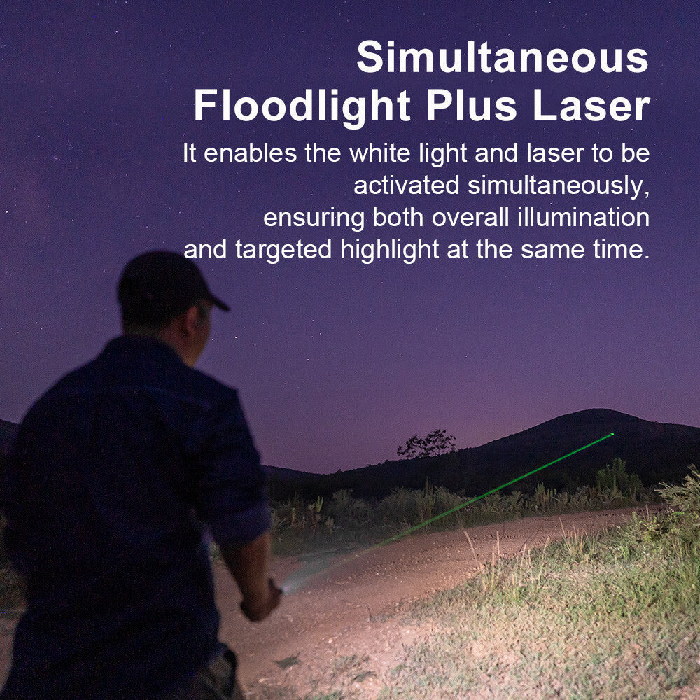 EDC Flashlight with Laser & UV Light - 1300 Lumens, Magnetic Charging
