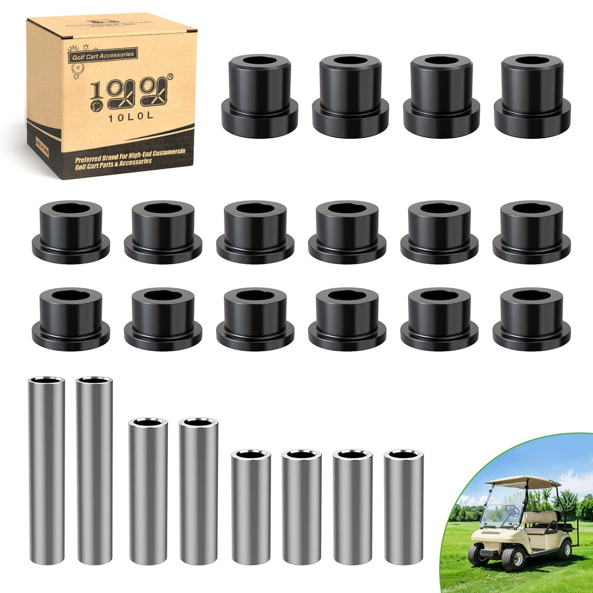 Golf Cart Suspension Bushings Kit for Club Car DS 1992 - Urethane Replacement Parts
