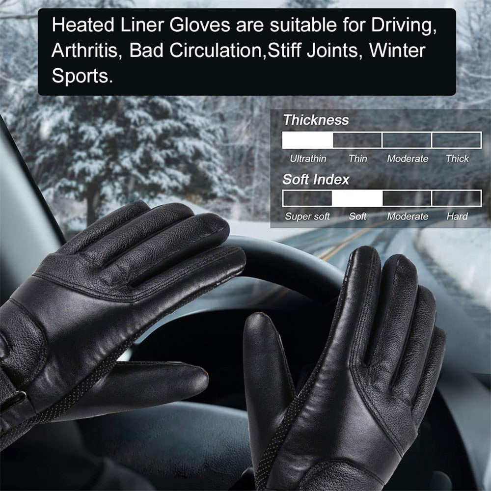 USB Heated Gloves for Winter Ski Snow Hiking Waterproof Touchscreen Thermal