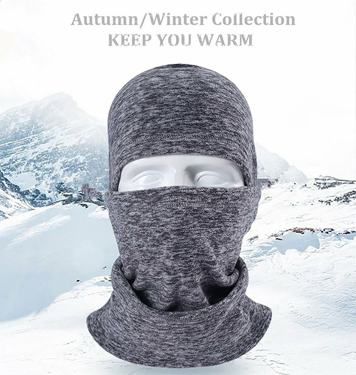Winter Windproof Balaclava Ski Mask for Men Women Fleece Neck Warmer Face Cover
