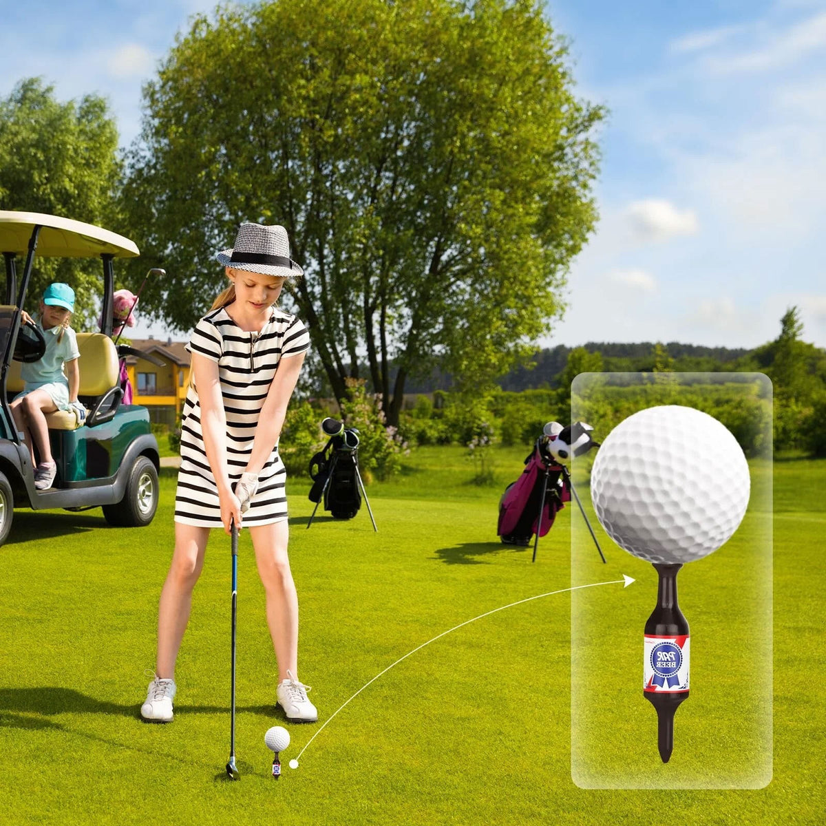 12 Pack Beer Bottle Golf Tees - Handmade Plastic Golf Accessories