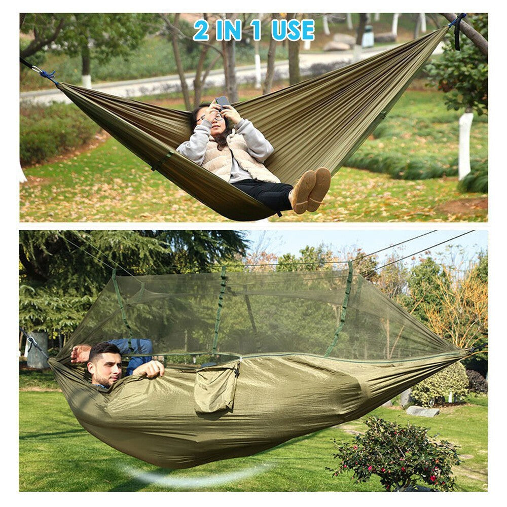 Camping Hammock with Mosquito Net, Rainfly, Under Quilt & Tarp Set