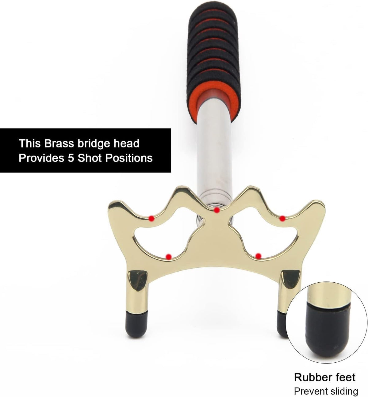 Retractable Billiards Bridge Stick with Brass Head – Extendable Cue Bridge