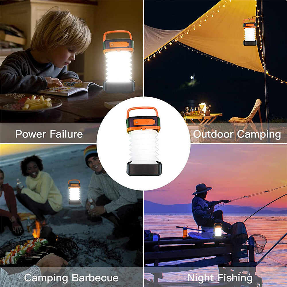 Rechargeable Solar LED Camping Lantern & Tent Light with USB & SOS Modes